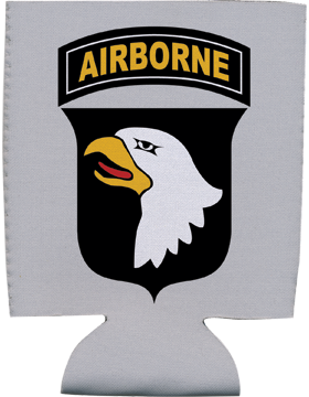 Collapsible Can Insulator, 101st Airborne Division with Tab, Gray