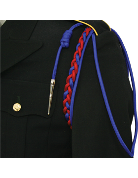 USAF Two Color Shoulder Cord with Two Strands with Nickel Tip
