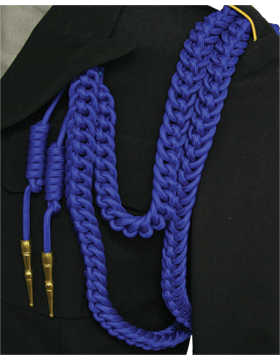 USAF Dress Aiguillette One Color Shoulder Cord with Gold Tip