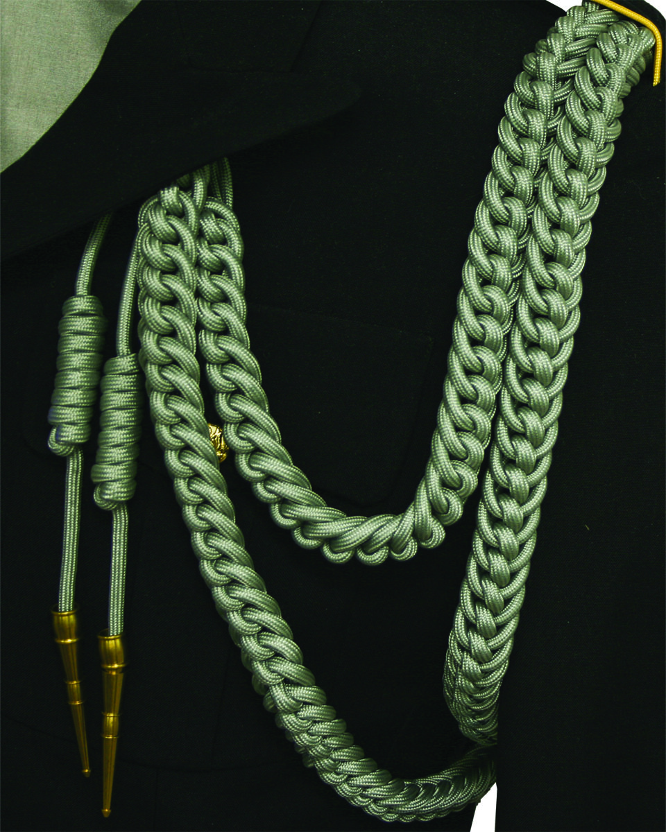 Usaf Red Rope USAF Dress Aiguillette One Color Shoulder Cord with Gold Tip