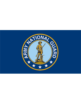 CF-AR-101, Car Flag, Army National Guard Seal, Car Flag, Blue