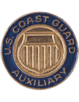 CGA-203 U.S.COAST GUARD AUXILIARY TIE TAC GOLD with BLUE ENAMEL