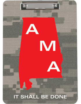 CLIP-AMA-100, Clipboard, Alabama Military Academy, Flat Clip