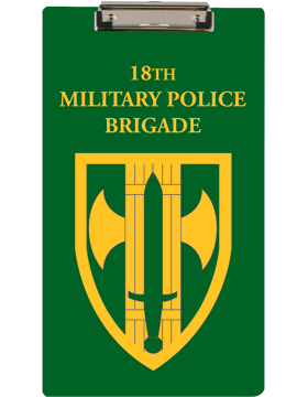 Clipboard 18th MP Brigade Patch on Green with Flat Clip