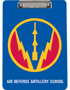 Clipboard, Air Defense Artillery School Patch, Blue, Flat Clip