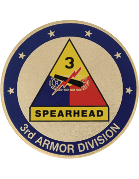 3rd Armored Division (Spearhead) Stock Coin with Domed Enamel