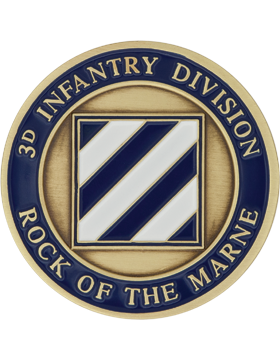 3rd Infantry Division Patch Stock Coin with Domed Enamel