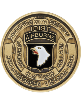 101st Airborne Division Stock Coin Bronze with Enamel
