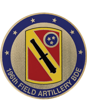 196th Field Artillery (FA) Brigade Stock Coin with Domed Enamel