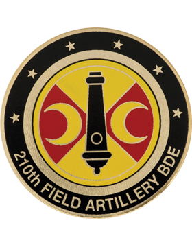 210th Field Artillery (FA) Brigade Stock Coin with Domed Enamel