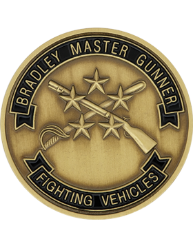 Bradley Master Gunner Stock Coin with Enamel