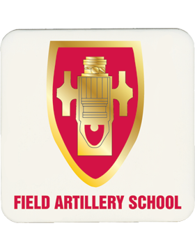 White, Field Artillery School, Gloss, Square Coaster