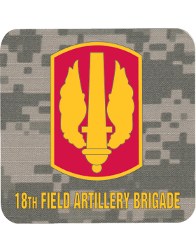 ACU, 18th Field Artillery Brigade, Gloss, Square Coaster