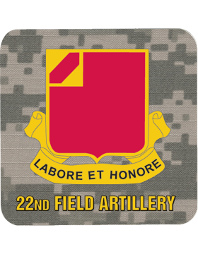 ACU, 22nd Field Artillery, Gloss, Square Coaster